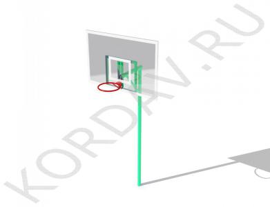 Стойка баскетбольная со щитом и кольцом СИ 6.191 (2)
